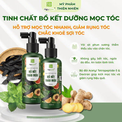 Tinh Chất Bồ Kết Gừng và Bạc Hà Kích Mọc Tóc Giảm Rụng Tóc Từ Thiên Nhiên Hapuganic 100ml