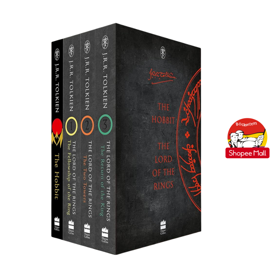 Sách - The Hobbit & The Lord of the Rings Boxed Set by J.R.R. Tolkien - Bìa mềm, sách ngoại văn UK