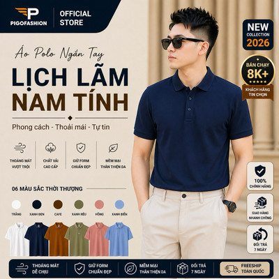 Áo thun polo nam co giãn tốt chất cotton thoáng mát SPPPL38 PigoFashion