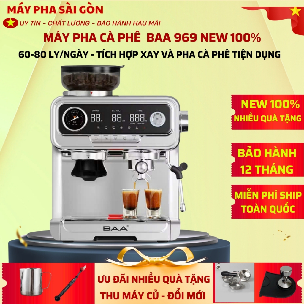 [ HCM ] HỎA TỐC - Máy pha cà phê BAA 969 NEW 100%