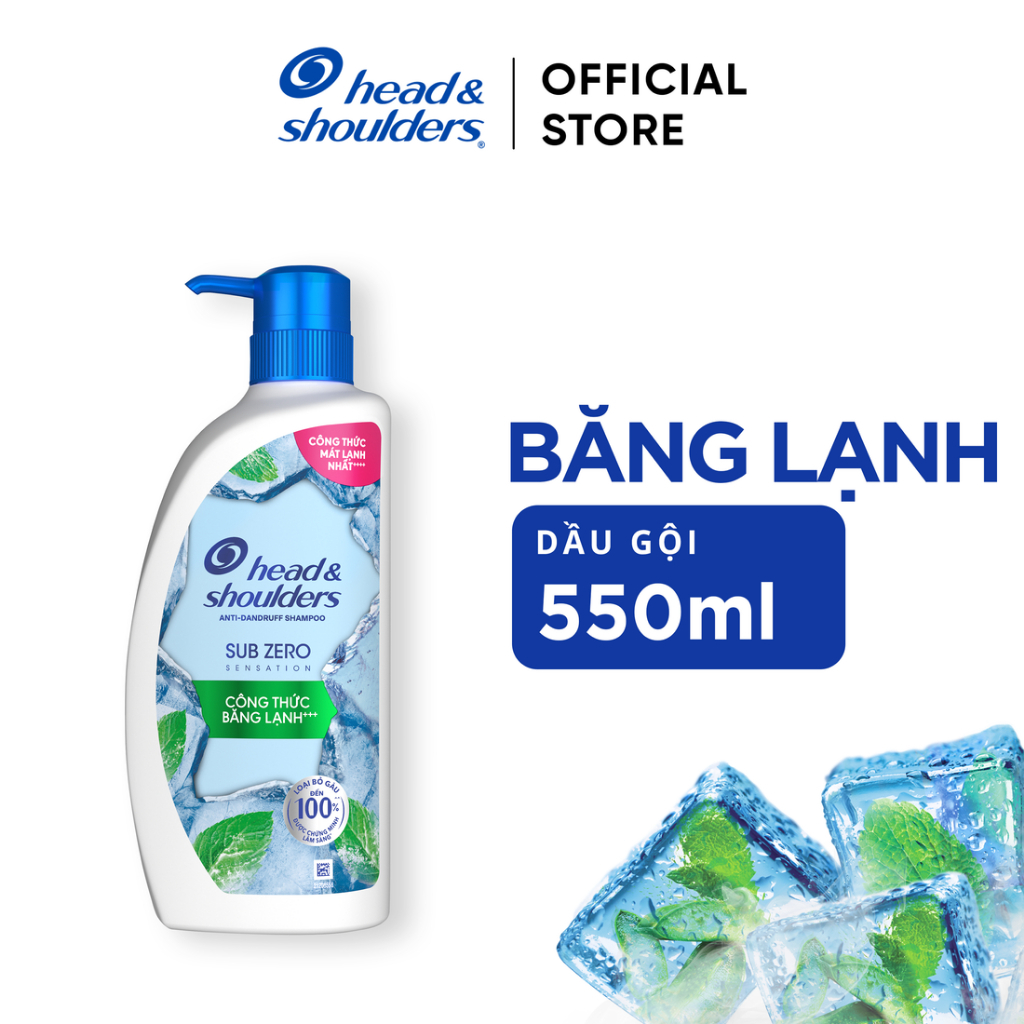 Dầu gội Head & Shoulders Sub Zero Sensation băng lạnh sạch gàu 550ml