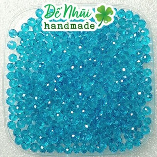 50 Hạt Pha Lê💎Hình Tròn Dẹp (Bánh Cam) 6mm [Nhóm màu trong, cừ]
