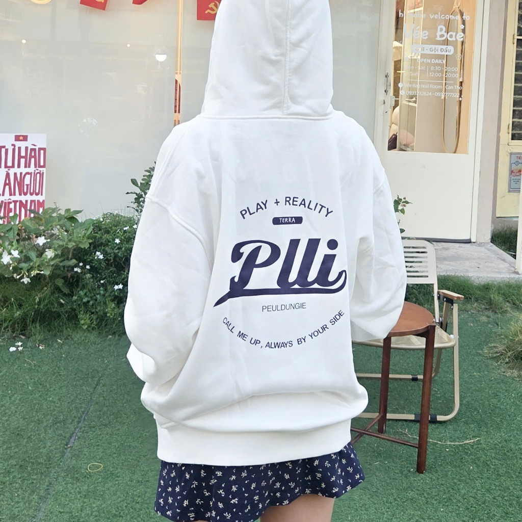 Áo khoác hoodie zip Plli vải chân cua CVC - Penguin House