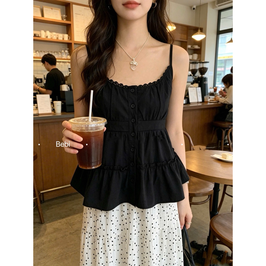 áo hai dây kiểu style basic