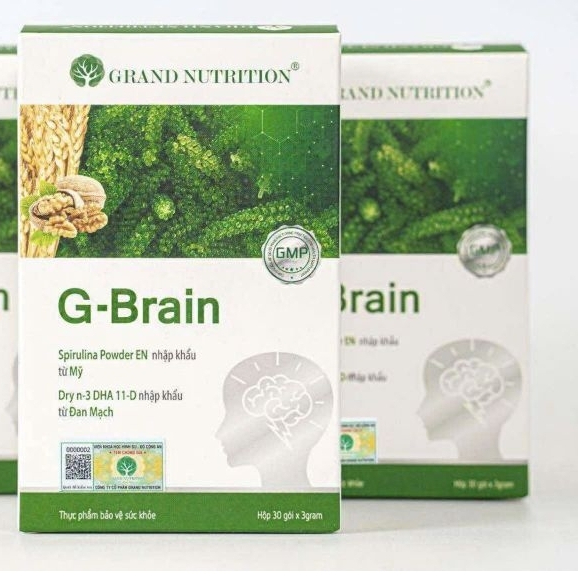 Gbrain Hỗ Trợ Phát Triển Trí Não, Cải Thiện Tập Trung  - cốm trí não G Brain chính hãng hộp 30 gói