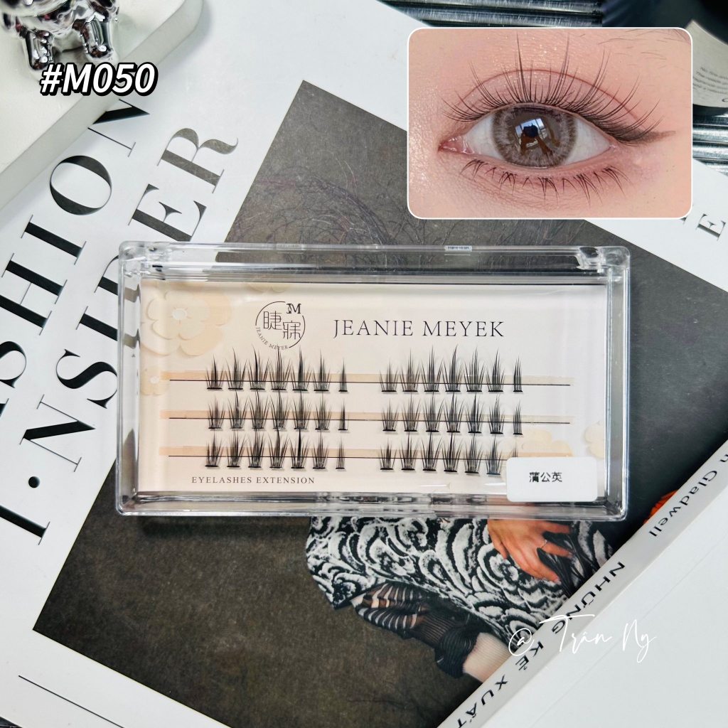 Mi tự nối M050, lông mi giả amine mắt búp bê, mi giả mixsize 10/11/12mm