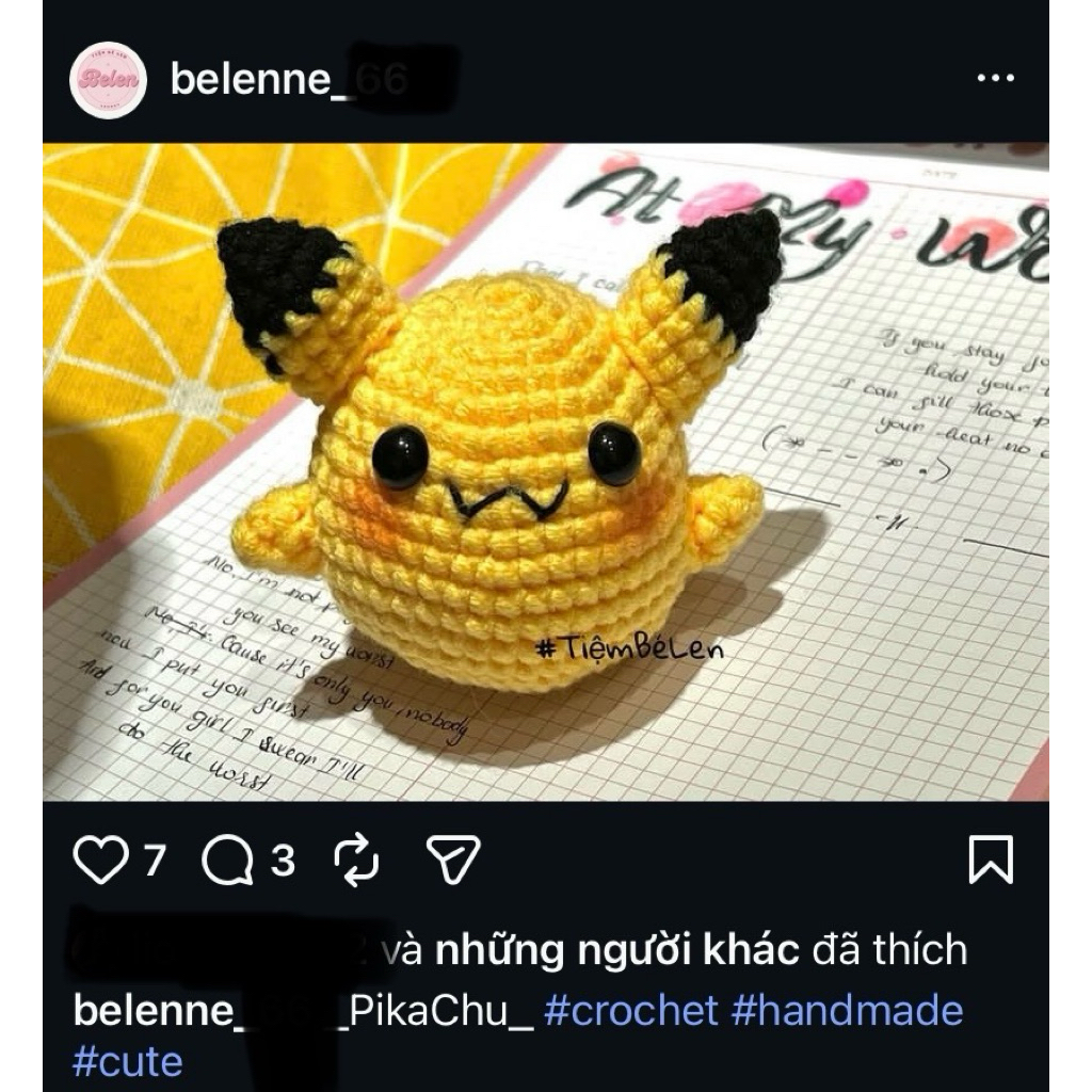 Móc Khoá Len Pikachu