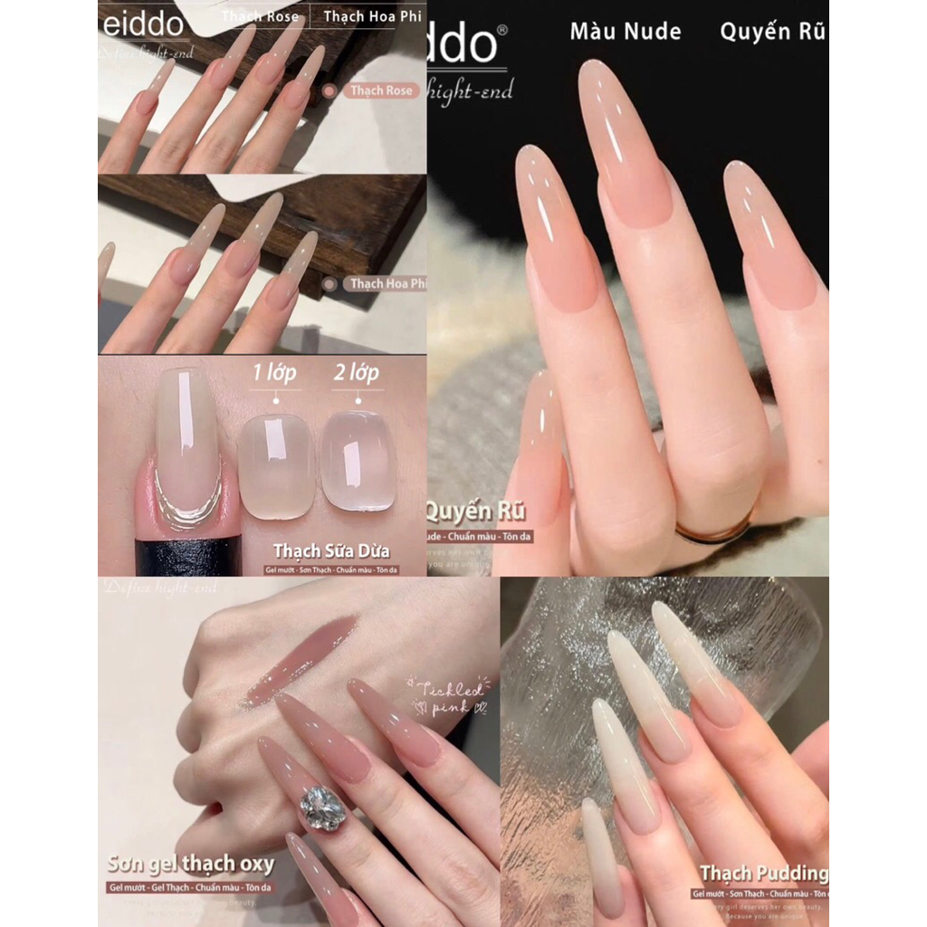 {Eiddo Nails} Sơn Thạch Eiddo Tone Màu Nhẹ Nhàng 15ml - Tone da cực xinh chuẩn Hàn - Phù hợp với mọi