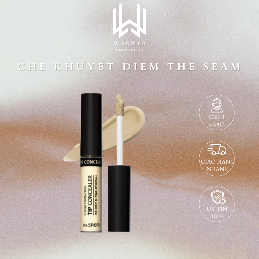 Kem che khuyết điểm The Saem Cover Perfection Tip Concealer Spf28 PA++(6.5g) Che khuyết điểm The Sae
