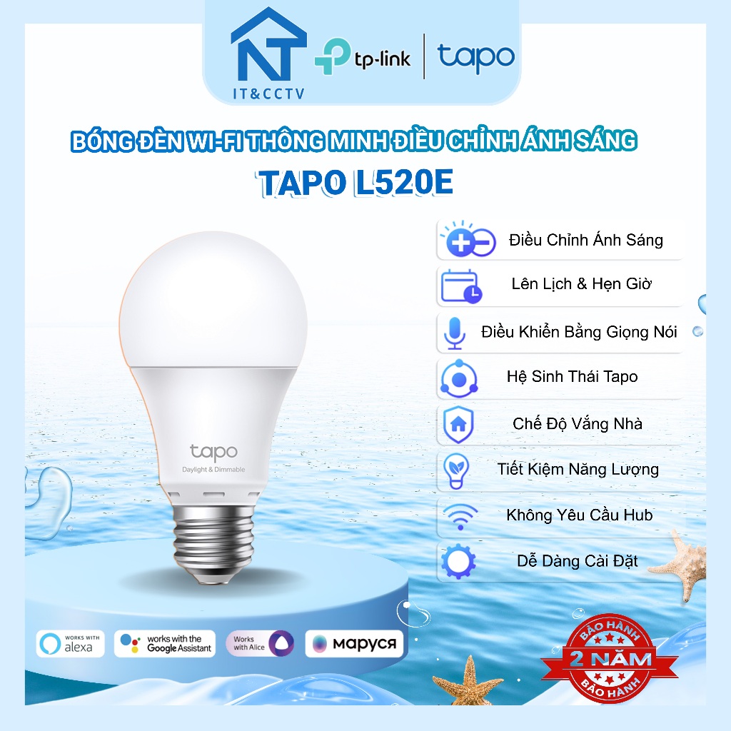 [Chính Hãng TP-Link] Tapo L520E – Bóng Đèn WiFi Thông Minh | Điều Chỉnh Độ Sáng, Điều Khiển App
