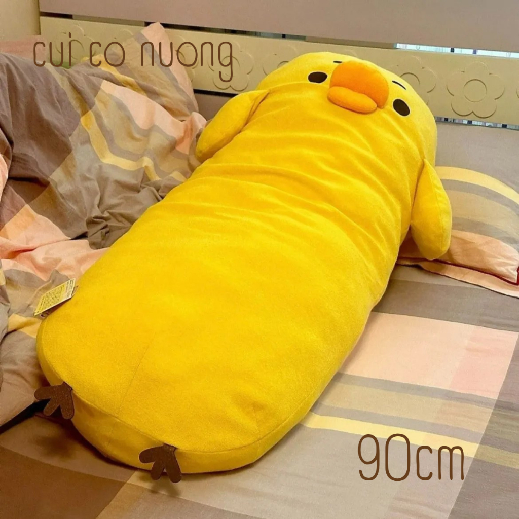 Gấu bông con vịt, gối ôm con vịt 90cm, gối cho em bé, gấu vía cho em bé, gối chắn em bé ngủ, gấu vịt