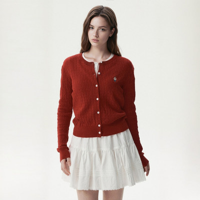 Áo Cardigan Mùa Hè WHO.A.U Steve High Gauge Cable Cardigan_WHCKG2521F