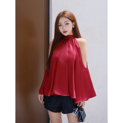 YUCHERRY | Áo yếm tay cánh dơi sang chảnh SILK FLOW TOP YA529