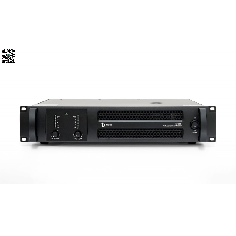 Cục Đẩy Công Suất dBAcoustic EA205 Chính Hãng – 2 Kênh 500W, Class AB, Âm Thanh Mạnh Mẽ Ổn Định