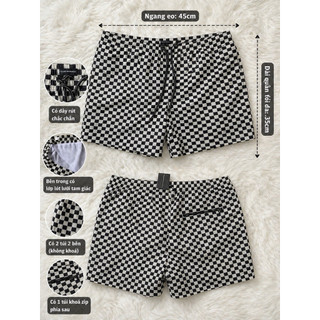 Quần Short Nam Club Monaco Bigsize 80–85kg – Form Ngắn Cá Tính, Vải Dày Xịn, Có Lót Lưới, 3 Túi Tiện Lợi (Size Âu)