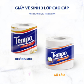 [1 LỐC] Giấy Vệ Sinh 3 Lớp Toipa Tempo Cao Cấp Bền Dai (Lốc 10 cuộn)