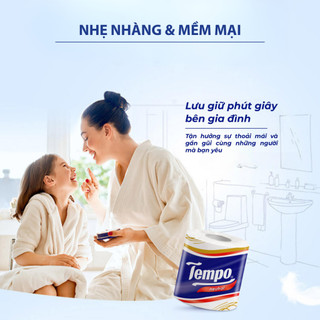 [1 LỐC] Giấy Vệ Sinh 3 Lớp Toipa Tempo Cao Cấp Bền Dai (Lốc 10 cuộn)