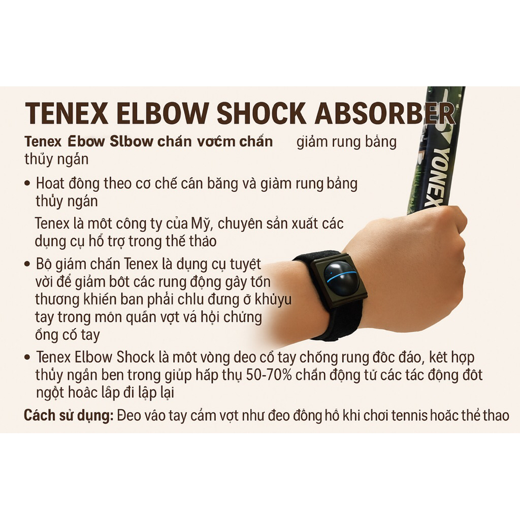 Chính hãng -Đồng hồ giảm chấn Elbow -TENEX ELBOW SHOCK ABSORBER