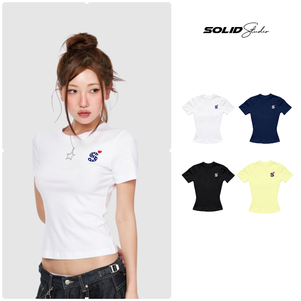 Áo Thun Nữ Ôm Body In SHEART SolidStu Local Brand Nữ Oversize - TS40 | BigBuy360 - bigbuy360.vn