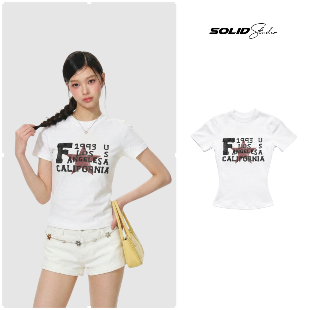 Áo Thun Nữ Ôm Body In FSTAR SolidStu Local Brand Nữ Oversize - TS54