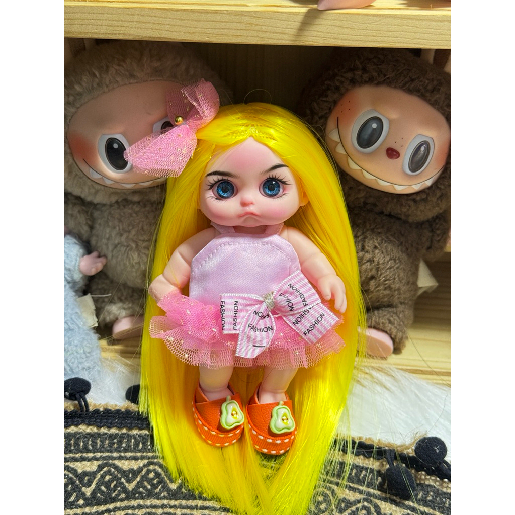 doll 5in bé gái trang điểm làm tóc dễ thương
