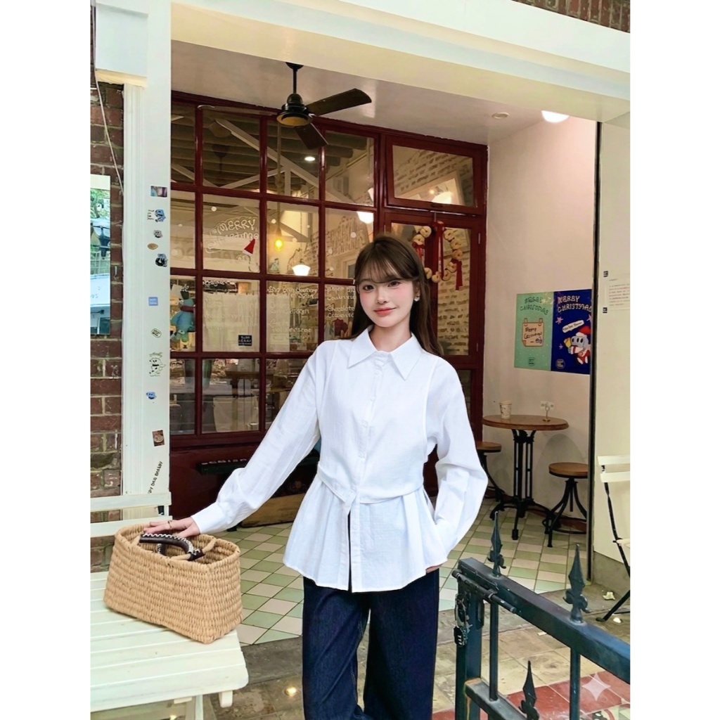 𝗣𝗶𝘁𝗲𝗿 𝗟𝗶𝗻𝗲𝗻 - |BEELY|  - Áo Sơ mi Linen tay dài thắt eo