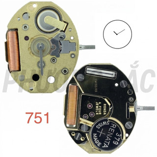 Bộ máy linh kiện đồng hồ RONDA 753 (Swiss made) 3 kim, chạy pin 521, máy bóc từ đồng hồ si Thụy, cam kết chính hãng