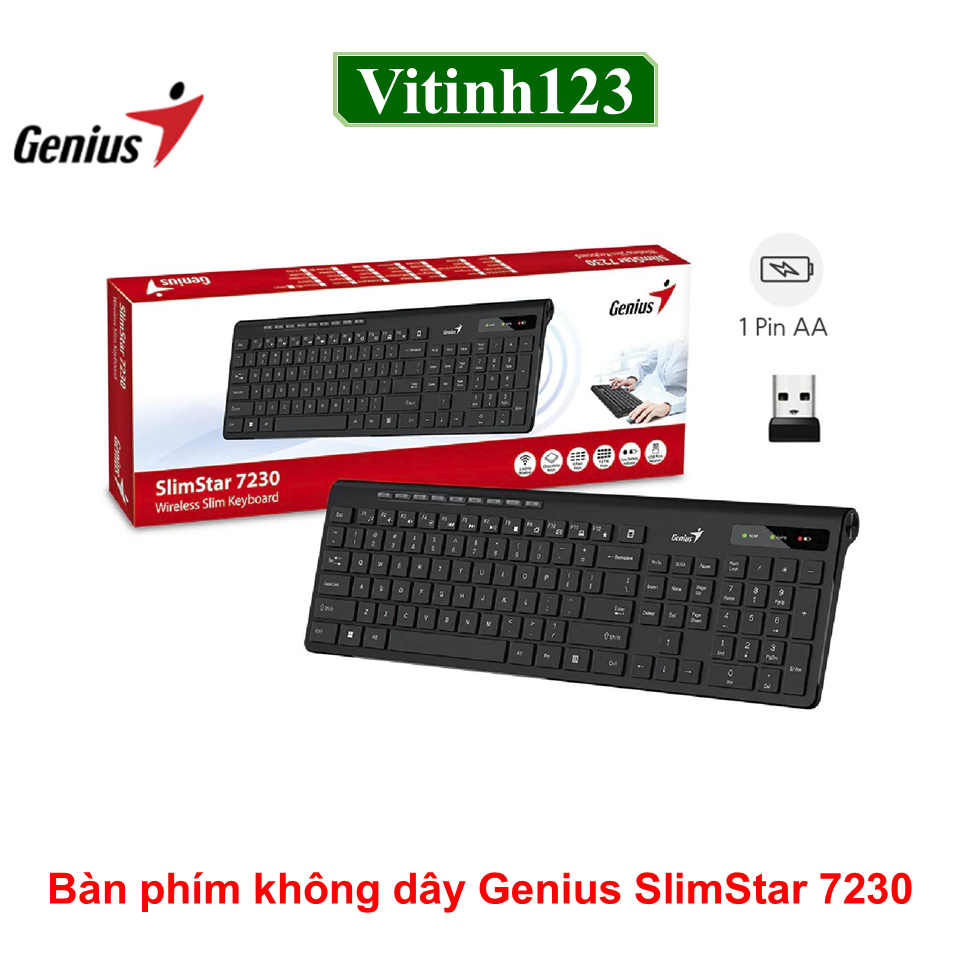 Bàn phím không dây Genius SlimStar 7230
