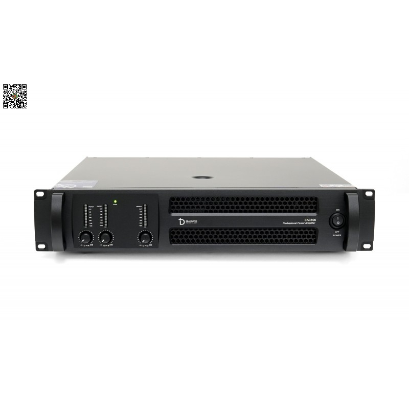 Cục Đẩy Công Suất dBAcoustic EA3106 Chính Hãng – 3 Kênh (2 Full + 1 Sub), Class H, Đánh Cực Khỏe