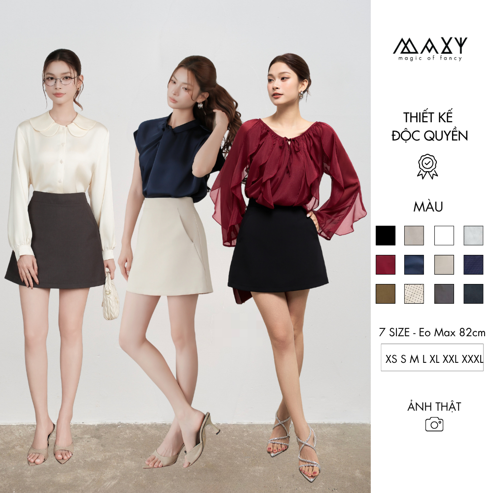 [ BEST SELLER ] Tổng hợp chân váy chữ A ngắn nữ 40cm có quần bảo hộ trong Maxy Workshop
