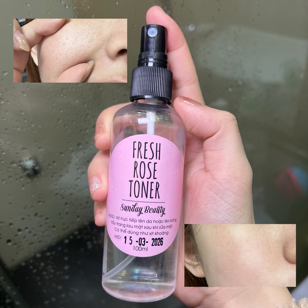 Toner hoa hồng tươi dưỡng da