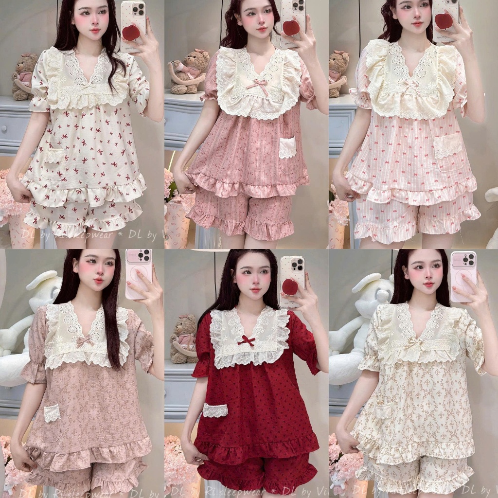 [DEAL MỞ BÁN] Bộ Đồ Ngủ Nữ JUSOKA Pijama Chất Liệu Đũi Mây Siêu Mềm Mịn Kiểu Dáng Thoải Mái Cho Nữ D