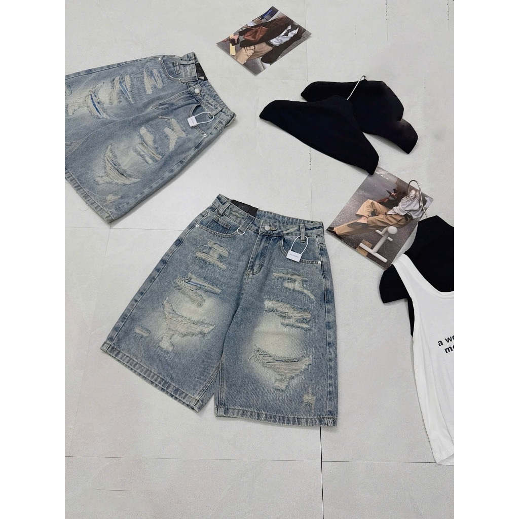 [Follow shop nhận mã 10k] Quần ngố jean rách loang UMEE STORE QCCC QCL1 QN0021 5026