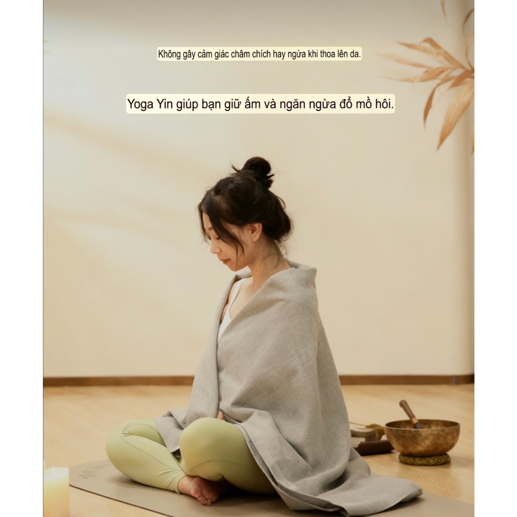 [Yoga Mat] Chăn Yoga Iyengar, Chăn thiền, hỗ trợ phòng tập Yoga, Chăn giữ ấm, Chăn len hai mặt