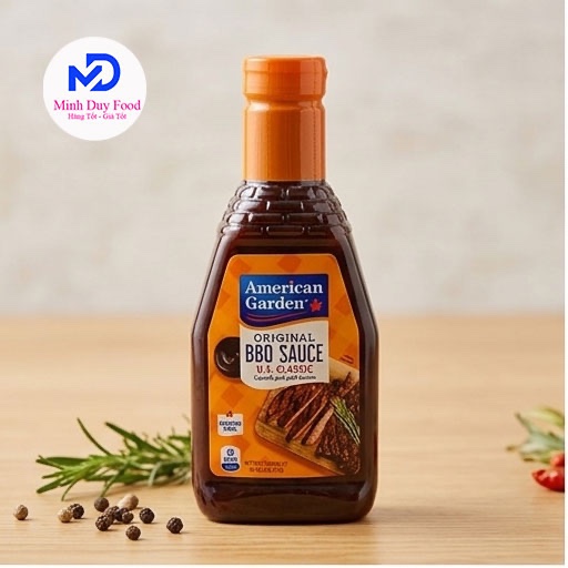 Xốt Ướp Thịt Nướng BBQ American Garden 510g Sốt BBQ Mỹ Ướp Sườn Thịt Nướng