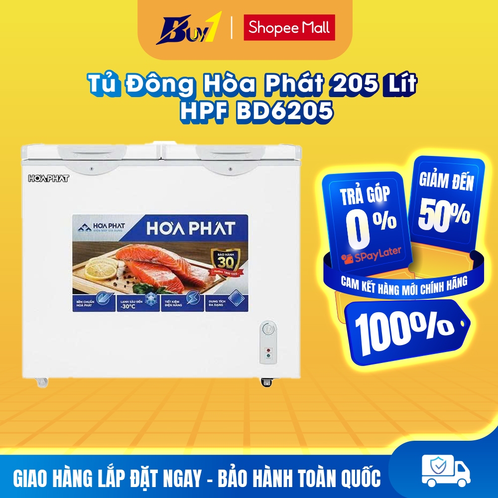 HPF BD6205 - Tủ Đông Hòa Phát 205 Lít HPF BD6205 - Hàng Chính Hãng