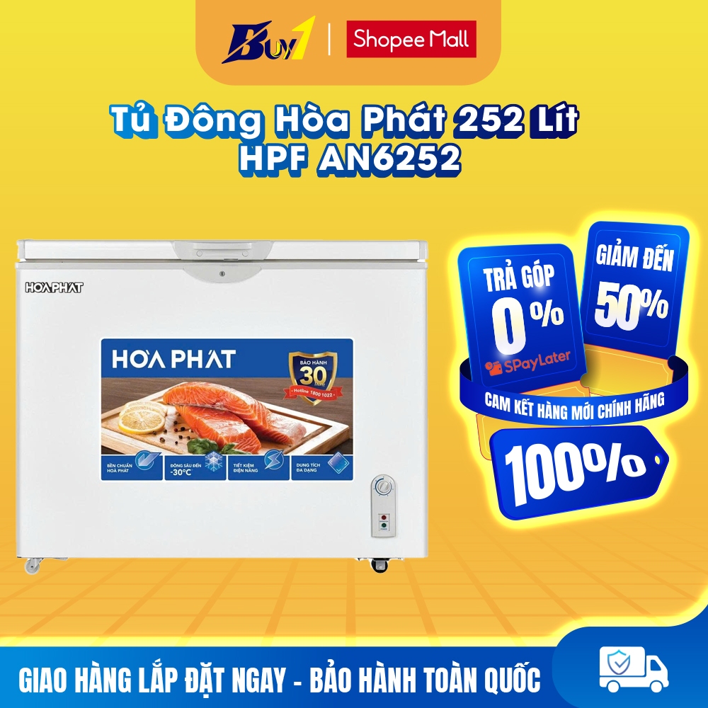 HPF AN6252 - Tủ Đông Hòa Phát 1 Ngăn 1 Chế Độ Đông 252 Lít HPF AN6252 - Hàng Chính Hãng
