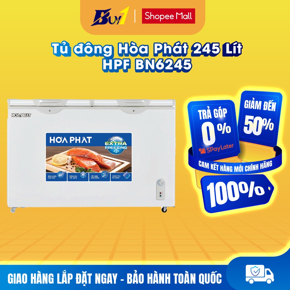 HPF BN6245 - Tủ Đông Hòa Phát 2 Ngăn 2 Cánh HPF BN6245 - Hàng Chính Hãng
