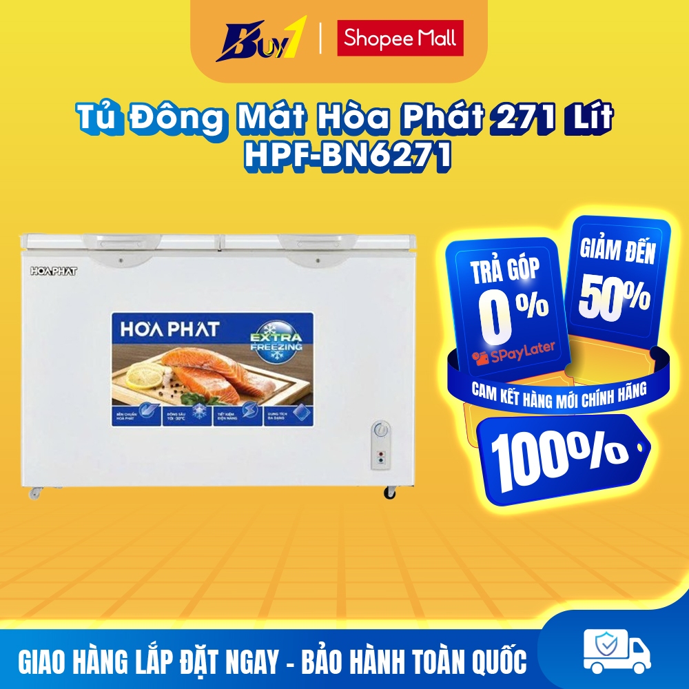 HPF BN6271 - Tủ Đông Mát 271L Hòa Phát HPF-BN6271 - Hàng Chính Hãng