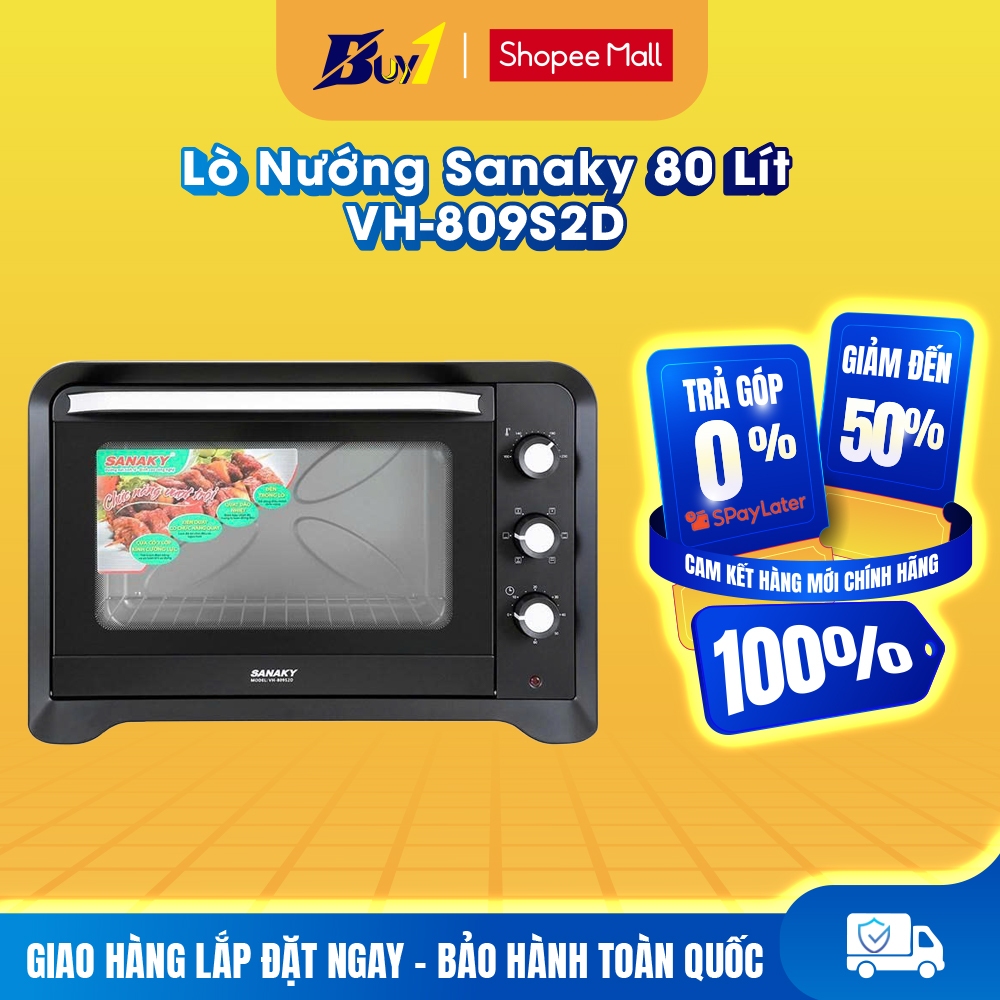 VH-809S2D - Lò Nướng Sanaky VH-809S2D 80 Lít - Hàng Chính hãng