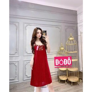 Đầm ngủ thun lạnh kiểu bản ren nhiều màu, nhiều ki