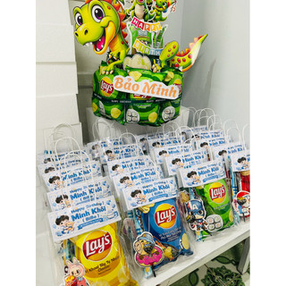 set 5 cái túi đựng quà in màu 2 mặt theo yêu cầu về tự dán theo sở thích có video hướng dẫn