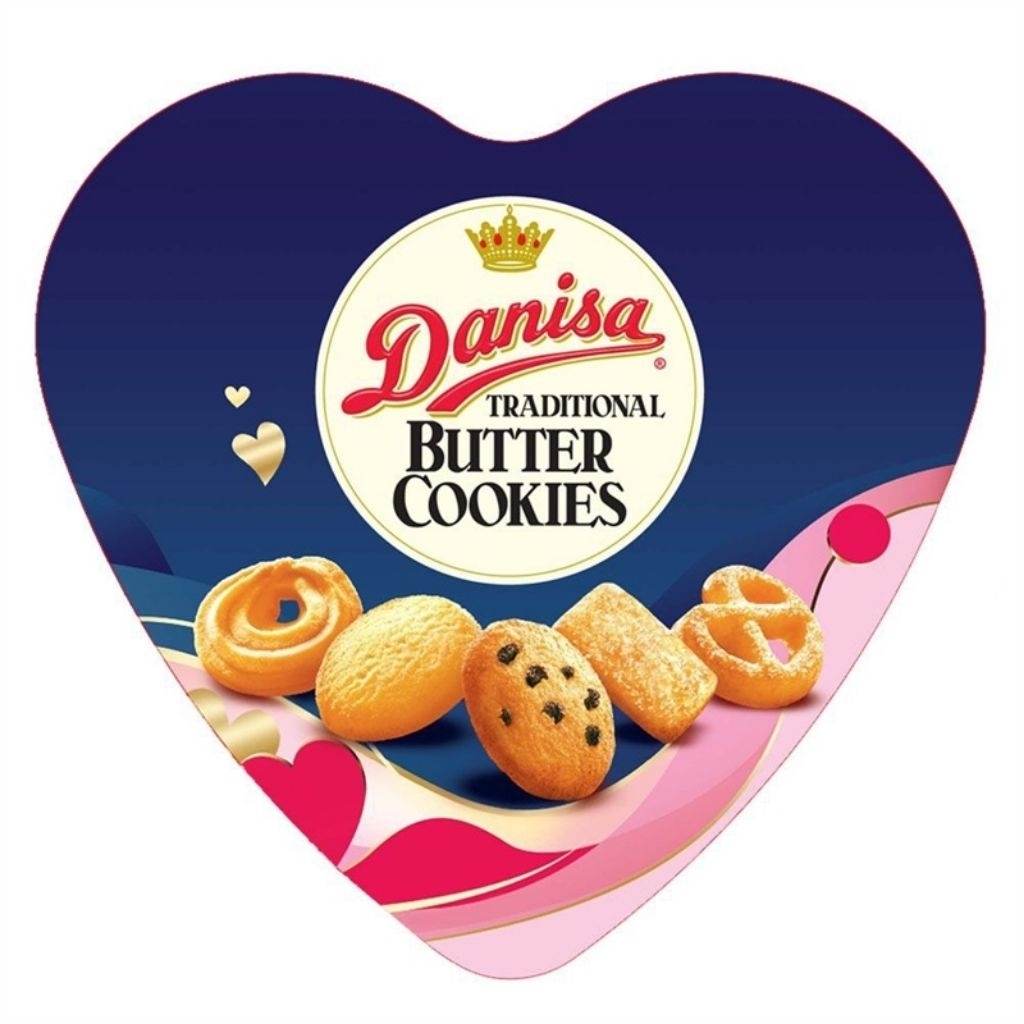 Danisa Butter Cookies Heart Shape - Tin 132g