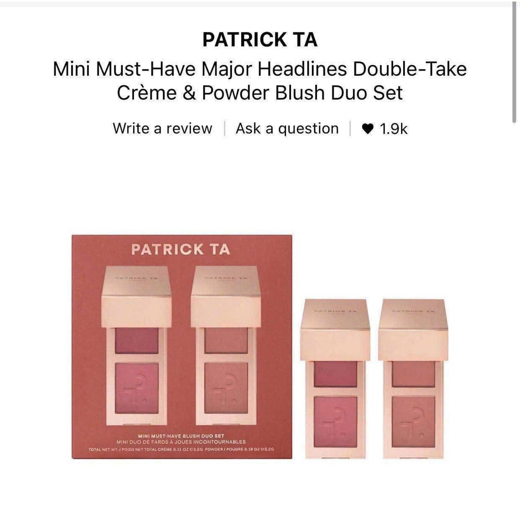 [BILL] SET MÁ HỒNG PATRICK TA