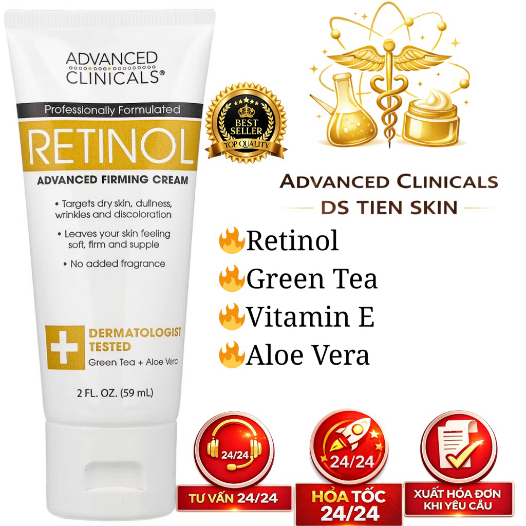 Retinol Body Cream - Travel Size Advanced Clinicals 59ml