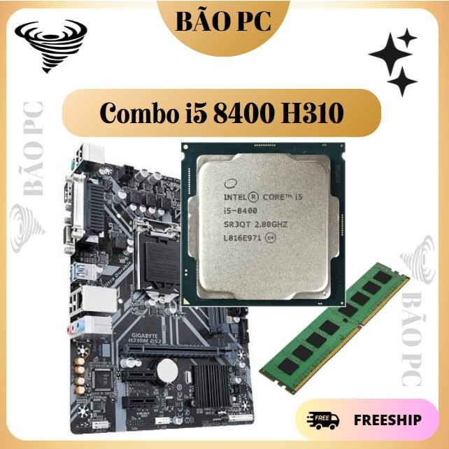Combo PC i5 8400 Main H310 Ram 16Gb Dr4 Zin nguyên bản
