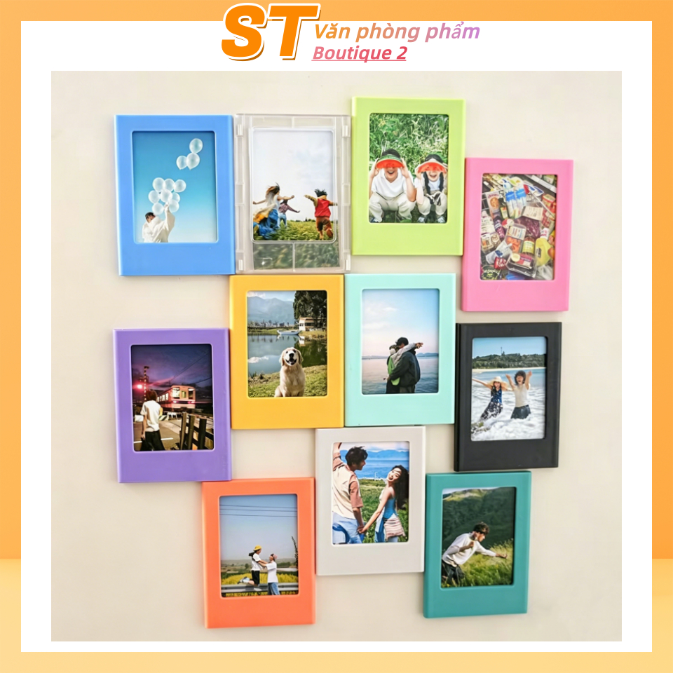 Khung ảnh đa năng nam châm, ảnh Polaroid cỡ 3 inch phong cách Instagram, để bàn sáng tạo, mô hình rỗ