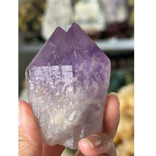 LEGIA - trụ tinh thể Thạch anh tím Amethyst phale đá thô, Reiki thiền định năng lượng đá phong thuỷ 