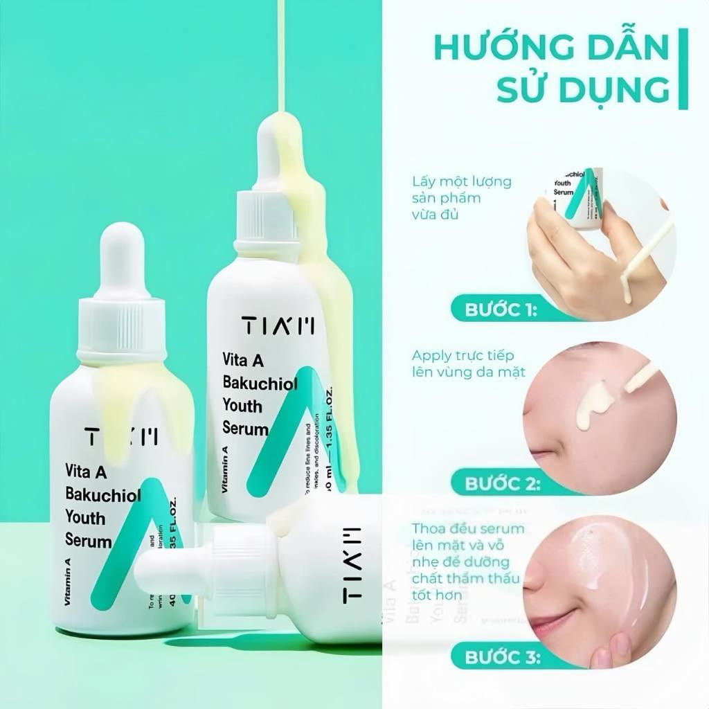 Serum Tia’m Căng Bóng, Trẻ Hoá Da  Vita A Bakuchiol Youth Serum 40ml