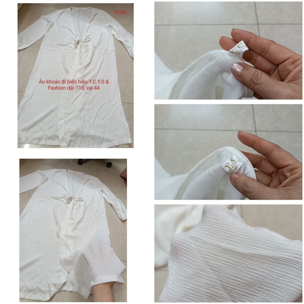 KH06#Áo Khoác Đi Biển Dáng Dài Y.C.Y.S & Fashion - Áo Cardigan Mỏng Khoác Ngoài Bikini Si Tuyển Loại
